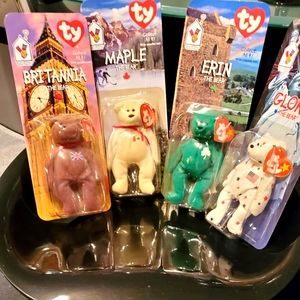 Unique 4 piece Beanie Baby collectible